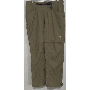 Mountain Hardwear Women's Size 10 Light Khaki Belted Convertible Pants 34" x 32"